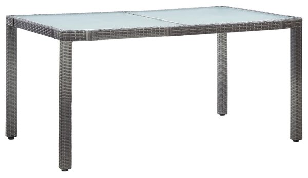 Stół ogrodowy, szary, 150x90x75 cm, rattan PE