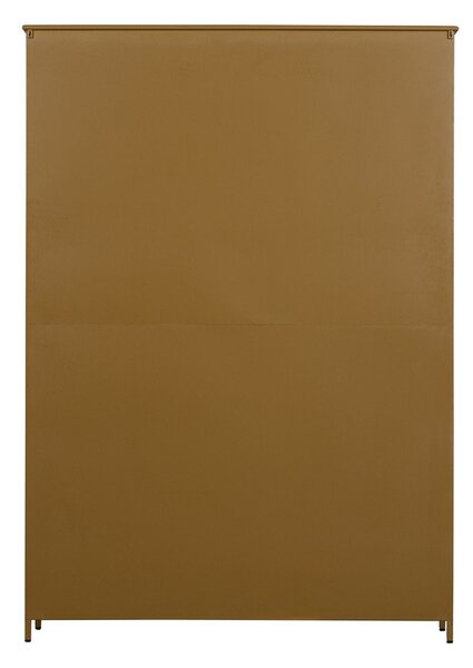 Musztardowa metalowa witryna 140x200x44 cm Exhibit – WOOOD