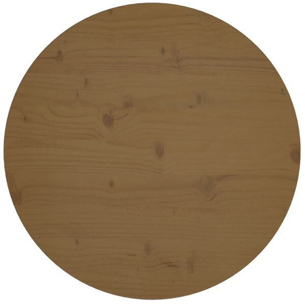 Blat stołu, brązowy, Ø60x2,5 cm, lite drewno sosnowe