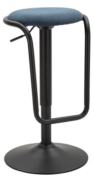 Morski/czarny tapicerowany hoker z regulowaną wysokością (wysokość siedziska 61 cm) Destiny – Mauro Ferretti
