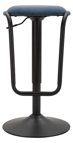 Morski/czarny tapicerowany hoker z regulowaną wysokością (wysokość siedziska 61 cm) Destiny – Mauro Ferretti