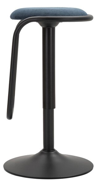 Morski/czarny tapicerowany hoker z regulowaną wysokością (wysokość siedziska 61 cm) Destiny – Mauro Ferretti