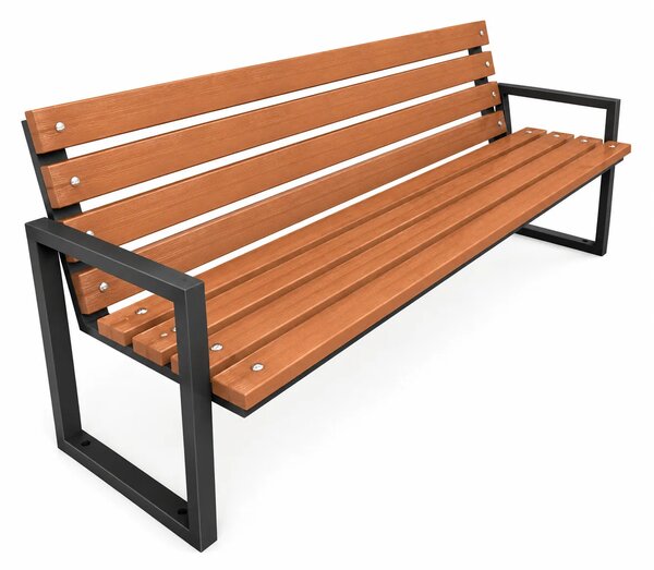 Ogrodowa ławka w kolorze orzech F6-T52
