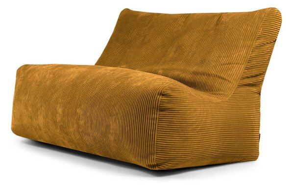 Musztardowy sztruksowy worek do siedzenia Sofa Seat Lounge – SLOWDOWN