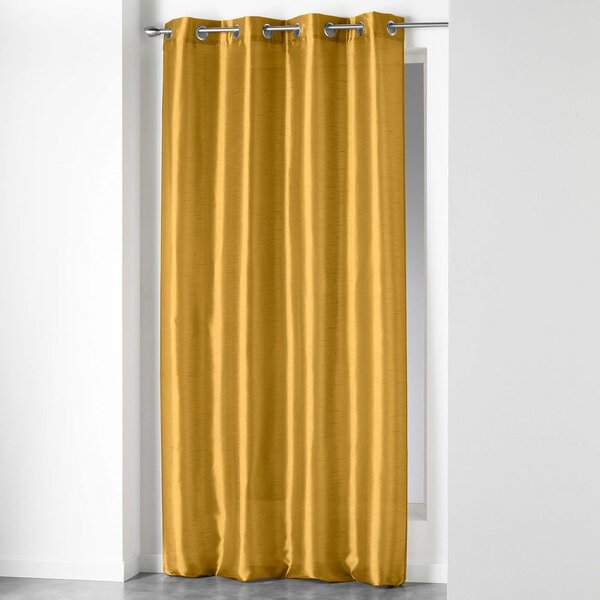 Żółta zasłona z mikrosatyny 140x240 cm Shana – douceur d'intérieur