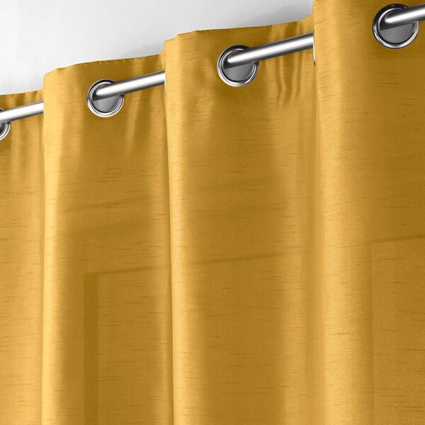 Żółta zasłona z mikrosatyny 140x240 cm Shana – douceur d'intérieur