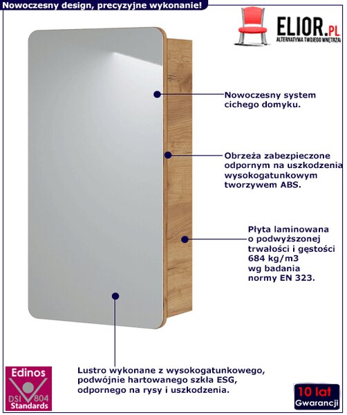 Szafka łazienkowa z lustrem W2-T23