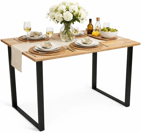 Industrialny stół na metalowych nogach 120x60 dąb craft złoty C1-P20