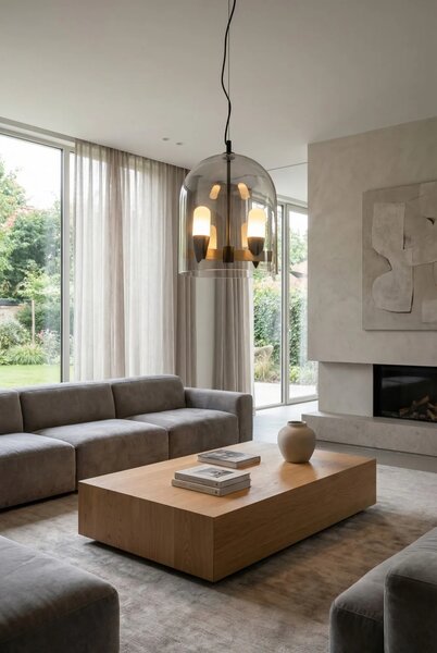 Czarna lampa wisząca dwa ptaki - V032 F0-P55