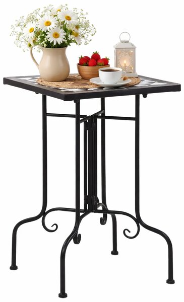 Czarno-biały stolik ceramiczny K6-E07