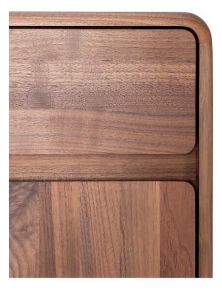 Brązowa komoda z litego drewna orzechowego 90x110x45 cm Fawn – Gazzda