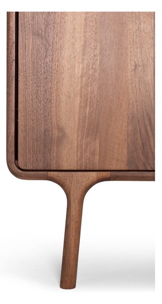 Brązowa komoda z litego drewna orzechowego 90x110x45 cm Fawn – Gazzda