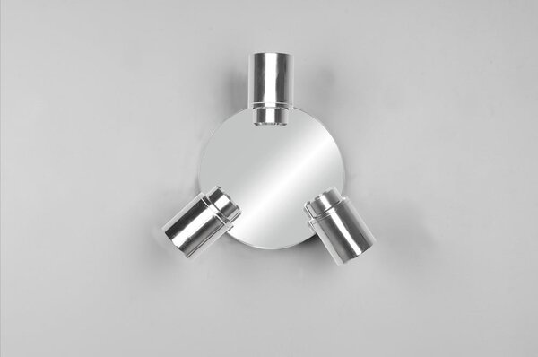 Metalowa lampa punktowa w kolorze błyszczącego srebra Angelo – Trio