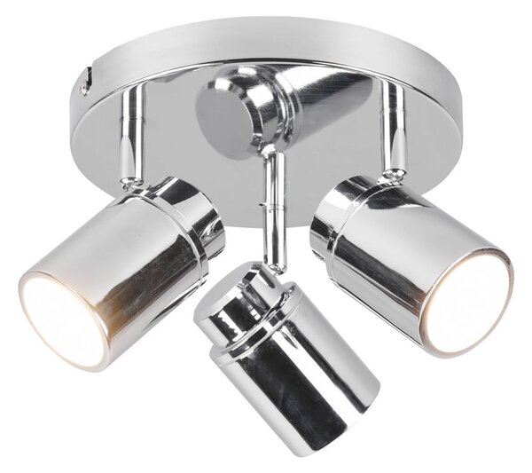 Metalowa lampa punktowa w kolorze błyszczącego srebra Angelo – Trio