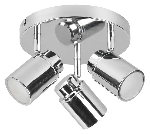 Metalowa lampa punktowa w kolorze błyszczącego srebra Angelo – Trio