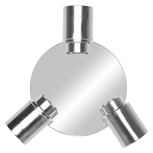 Metalowa lampa punktowa w kolorze błyszczącego srebra Angelo – Trio
