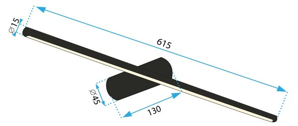 KINKIET ŁAZIENKOWY LED 60CM APP1345-W GOLD