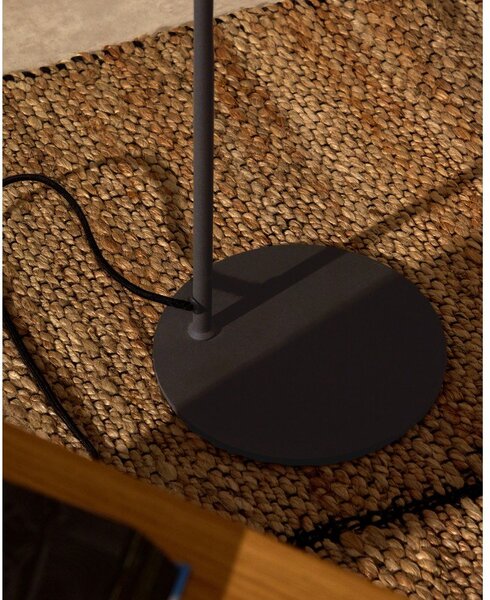Czarna lampa stojąca (wysokość 147 cm) Manie – Kave Home