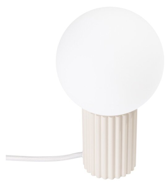Kremowa lampa stołowa ze szklanym kloszem (wysokość 19 cm) Orbital – Sollux