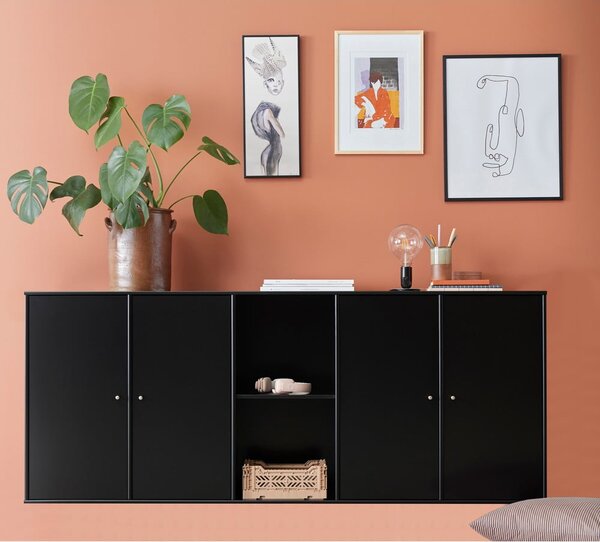 Czarny modułowy system półek 169x69 cm Mistral Kubus – Hammel Furniture