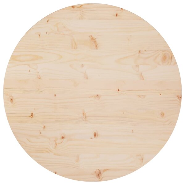 Blat stołu, Ø80x2,5 cm, lite drewno sosnowe