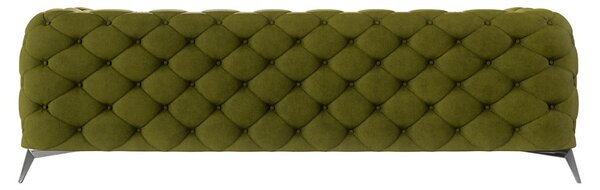 Zielona aksamitna sofa 243 cm Chelsea – Ropez