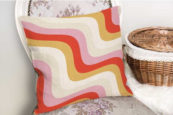 Poszewka na poduszkę 43x43 cm Creamy Raspberry Swirl – Mila Home