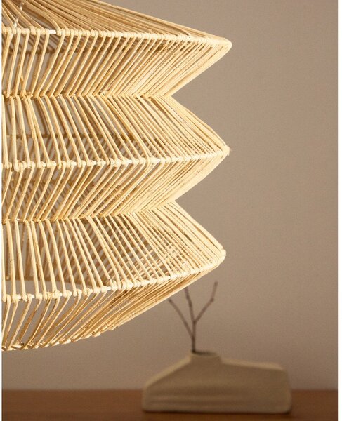 Lampa wisząca w naturalnym kolorze z rattanowym kloszem Dakit – Kave Home
