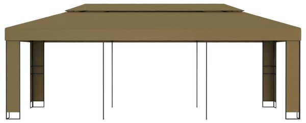 Altana z podwójnym dachem, 3x6 m, taupe, 180 g/m²