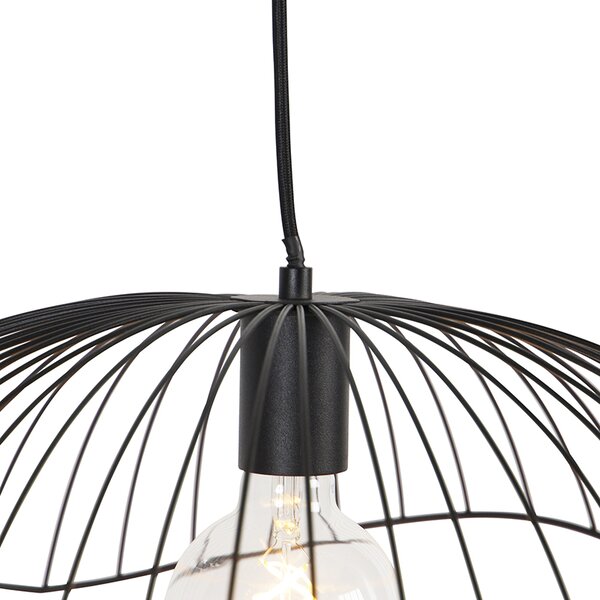 Designerska lampa wisząca czarna 50 cm - Pua Oswietlenie wewnetrzne