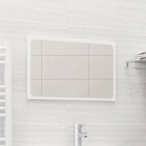 Lustro łazienkowe, białe, 60x1,5x37 cm, płyta wiórowa