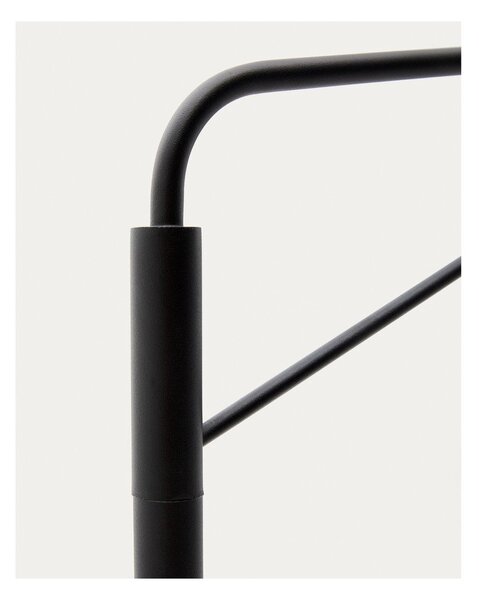 Biało-czarna lampa stojąca ze szklanym kloszem (wysokość 164 cm) Eilo – Kave Home
