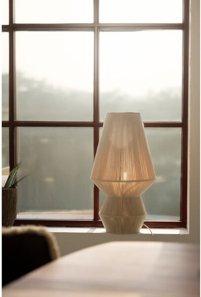 Lampa stołowa w naturalnym kolorze z tekstylnym kloszem (wysokość 54 cm) Razzo – Markslöjd