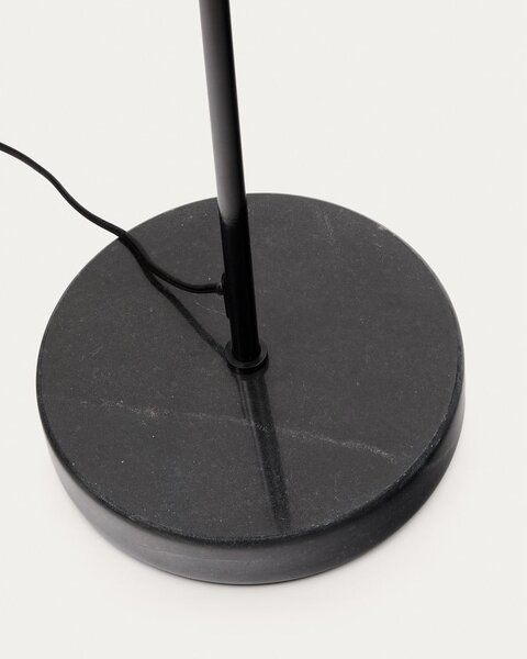 Czarna lampa stojąca z metalowym kloszem (wysokość 153 cm) Sayra – Kave Home