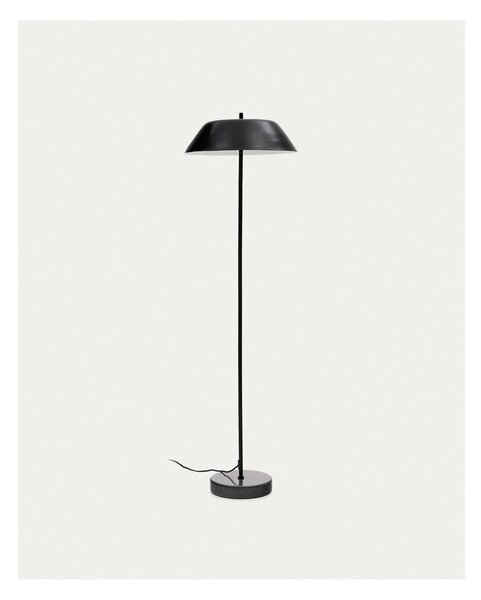 Czarna lampa stojąca z metalowym kloszem (wysokość 153 cm) Sayra – Kave Home