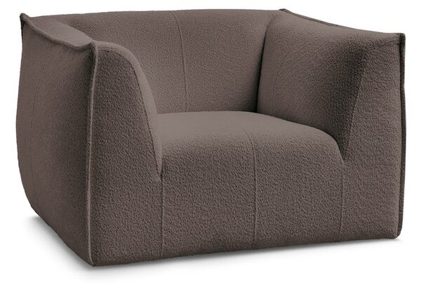 Brązowy fotel z materiału bouclé Giorgia – Bobochic Paris