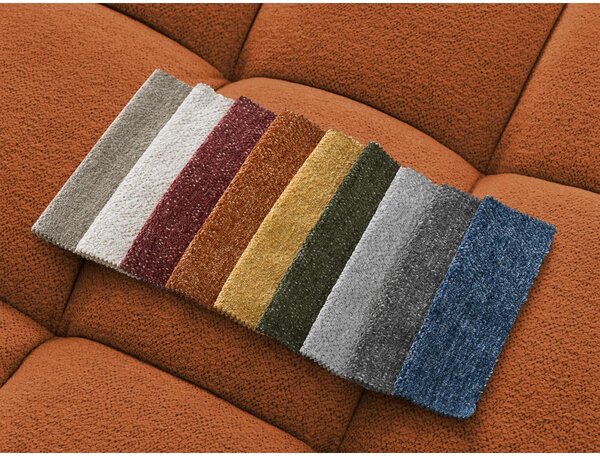 Sofa z tkaniny szenilowej w kolorze terakoty 278 cm Everest – Bobochic Paris