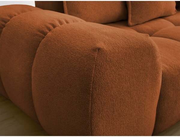 Sofa z tkaniny szenilowej w kolorze terakoty 278 cm Everest – Bobochic Paris