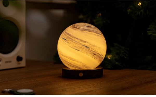 Brązowa/w ciemnym naturalnym kolorze dekoracja świetlna na USB ø 12 cm Polar Cloud – Gingko
