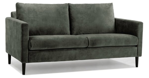 Zielono=szara sofa z aksamitnym obiciem Scandic Adagio, szer. 153 cm