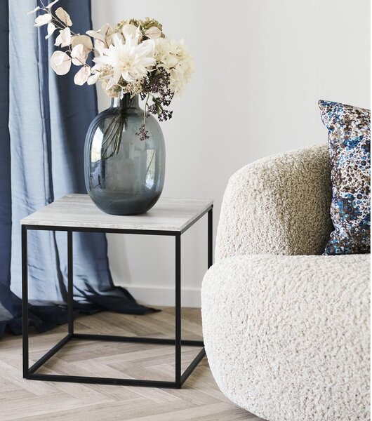 Stolik w dekorze kamienia 45x45 cm Vita – House Nordic
