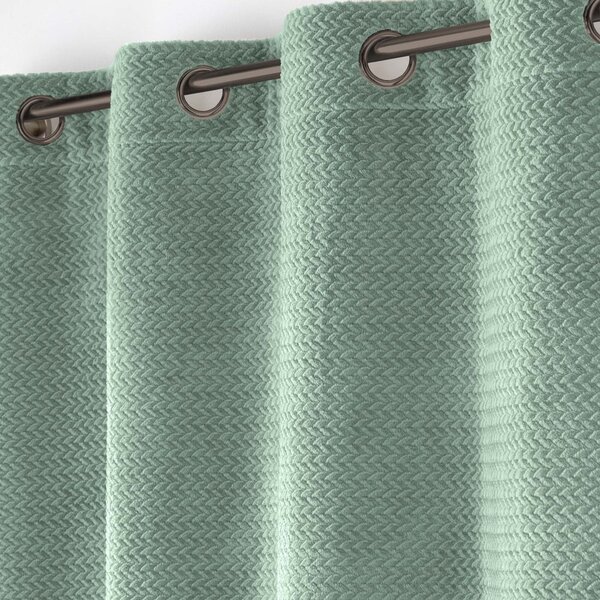 Zielona zasłona z mikfroflaneli 140x240 cm Flanela – douceur d'intérieur