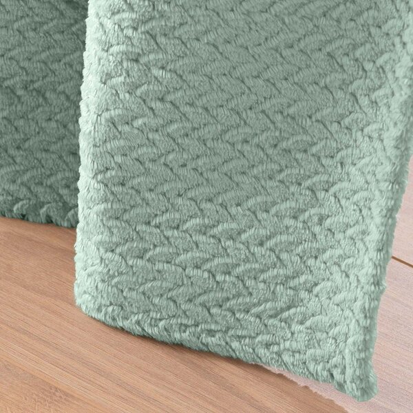 Zielona zasłona z mikfroflaneli 140x240 cm Flanela – douceur d'intérieur