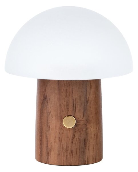Biała/w ciemnym naturalnym kolorze lampa stołowa LED (wysokość 7 cm) Alice Mushroom – Gingko
