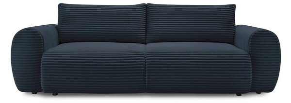 Ciemnoniebieska sztruksowa rozkładana sofa 257 cm Lucien – Bobochic Paris