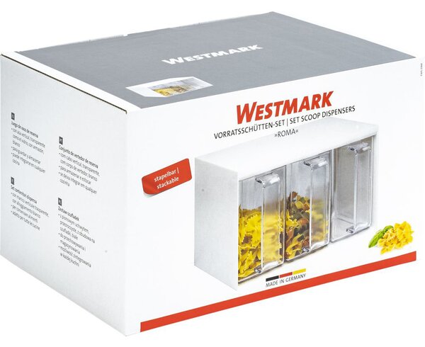 Westmark Dozownik z 3 pojemnikami kuchennymi ROMA