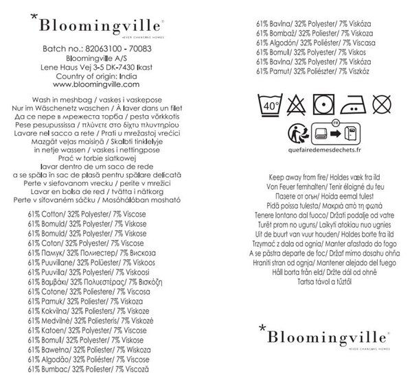 Brązowy koc z bawełny z recyklingu 130x160 cm Anniversary – Bloomingville
