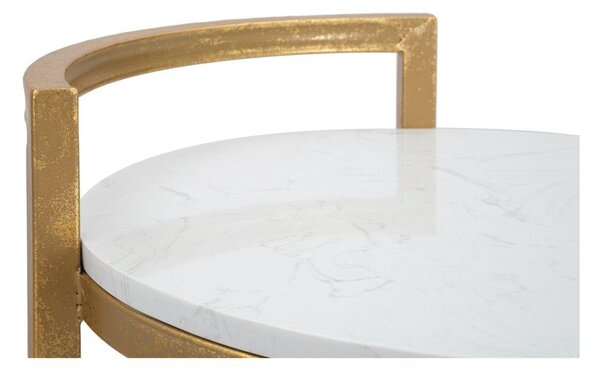 Okrągły stolik z marmurowym blatem ø 40,5 cm Round Marble – Mauro Ferretti