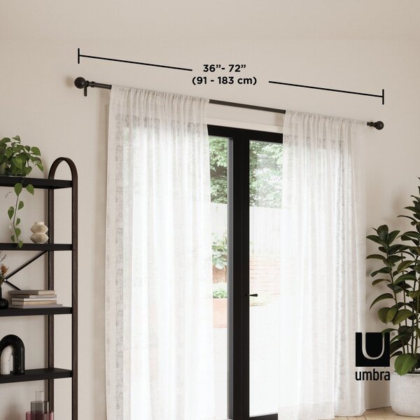 Stalowy regulowany karnisz 92 - 183 cm Sita – Umbra