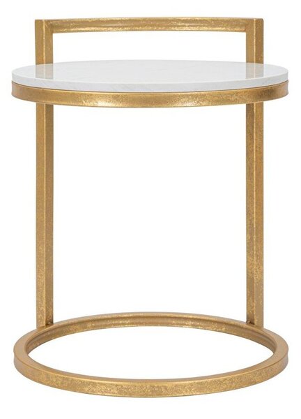 Okrągły stolik z marmurowym blatem ø 40,5 cm Round Marble – Mauro Ferretti